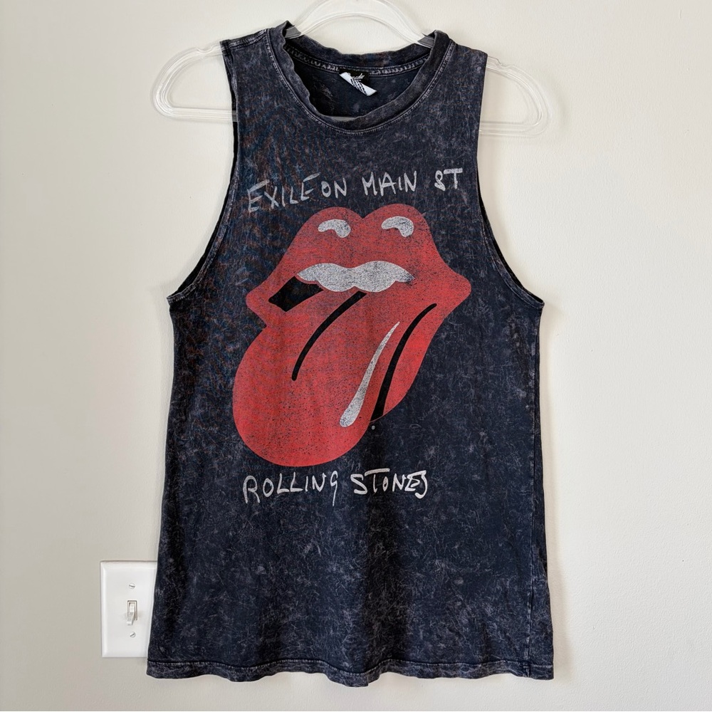 Bravado Rolling Stones Exile on Main St Acid Wash Muscle Tank